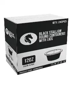 12oz STALLION ROUND LID AND CONTAINER