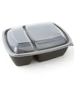 2 COMPARTMENT CONTAINERS BLACK X300