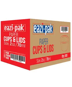 2 OZ EP PAPER CUPS AND LIDS  500