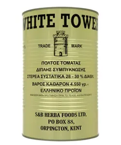 WHITE TOWER TOMATO PUREE TIN