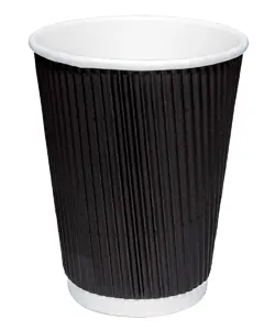 4OZ BLACK RIPPLE CUPS 1X 50
