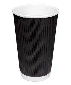8OZ BLACK RIPPLE CUPS (500)