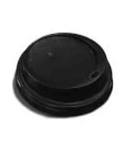 BLACK PS LIDS FOR COFFEE CUPS 8OZ (1000)