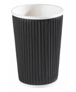 EP 8OZ RIPPLE CUPS BLACK  20 X 25