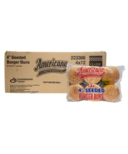 AMERICANA 4″ SEEDED BURGER BUNS (48)