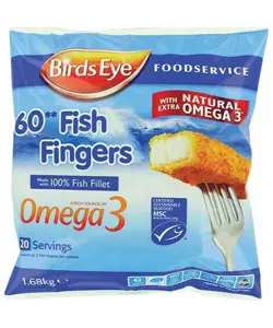 BIRDS EYE FISH FINGERS  1 pack of 60