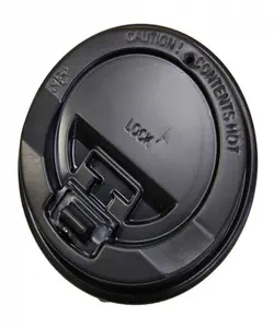 BLACK PS LIDS FOR COFFEE CUPS 12OZ & 16OZ (1000)