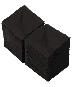 BLACK SERVITTES 40×40 4 FOLD (SINGLE PKT) (125)