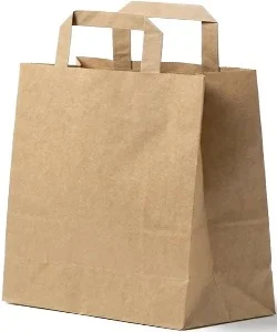 LARGE PLAIN BROWN CARRY BOXES WITH HANDLES 20