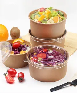 EP BROWN BOWLS & LIDS  1000ML   300