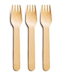 WOODEN FORKS 10 X 100