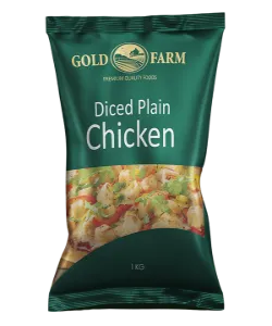 GOLD FARM DICED PLAIN CHICKEN 1KG