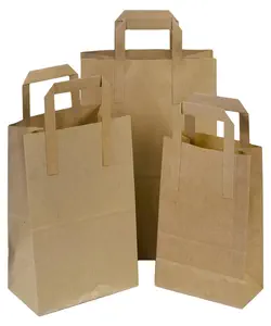 HANDLED BROWN (SOS) LARGE TAKEAWAY BAGS LARGE