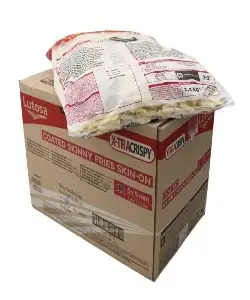 LUTOSA COATED 5X5 SKINNIES FRIES 4X2.5KG