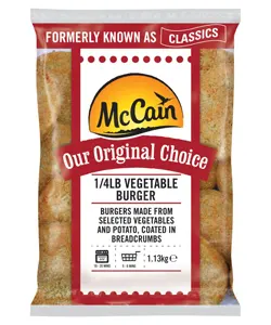 MCCAIN VEG BURGER PKT