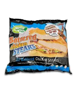 MEADOWVALE CHICKEN STEAKS BATTERED 6X12