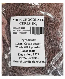 MILK CHOCOLATE CURLS  1KG