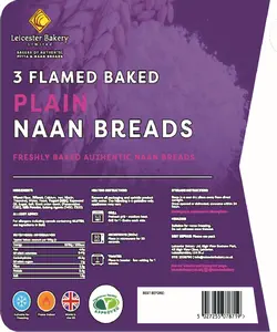 FLAT NAAN BREAD LEICESTER BAKERY Blue Box