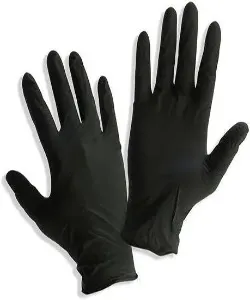 BLACK NITRILE GLOVES  XL  100