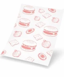BURGER WRAP 250X320 RED X2000