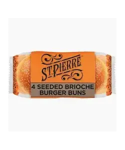 ST PIERRE  4.5 SEEDED BRIOCHE BUNS  4 x 9 packs