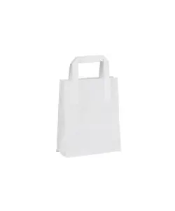 HANDLED WHITE (SOS) SMALL TAKEAWAY BAGS