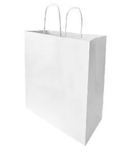 HANDLED WHITE (SOS) LARGE TAKEAWAY BAGS X250
