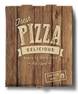 10″ E FLUTE WOOD EFFECT PIZZA BOX (1 x 100)